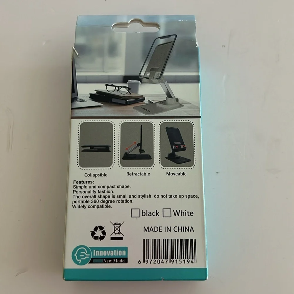 Treqa Desktop Cell Phone Stand - BLACK - BRAND NEW IN BOX.